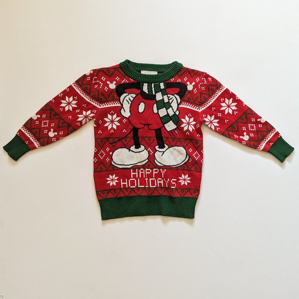 Mickey Mouse Disney Happy Holidays 18m Ugly Sweater